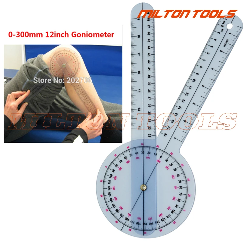 0-300 мм 12 дюймов угломер пластиковый транспортир медицинская линейка угловой измерительный прибор пластиковые измерительное устройство, 10 шт./лот