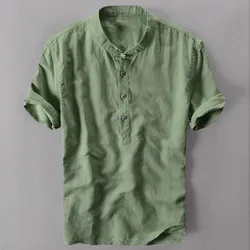 Hawaiian shirt 2019 Summer Men Cool And Thin Breathable Collar Hanging Dyed Gradient Cotton Shirt camisa masculina Hawaiian shirt 2019 Summer Men Cool And Thin Breathable Collar Hanging Dyed Gradient Cotton Shirt camisa masculina