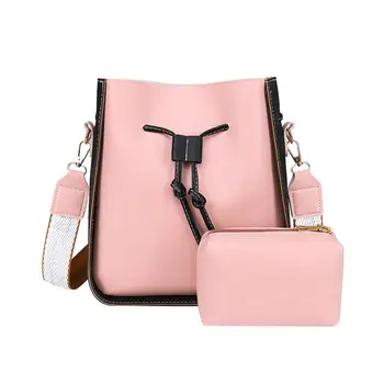 

Women 2Pcs/Set Top-Handle Bag Big Capacity Female PU Handbag Girls School Shoulder Books Packs Ladies Crossbody Bag Bolsa Mujer