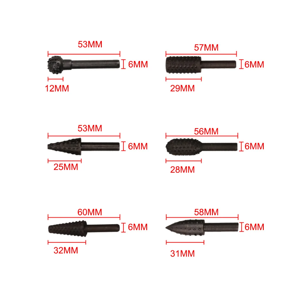 10 шт. роторная Терка файл Burr Терка деревообрабатывающий, вращающийся файл дерево сверление, Выпиливание инструмент артефакта