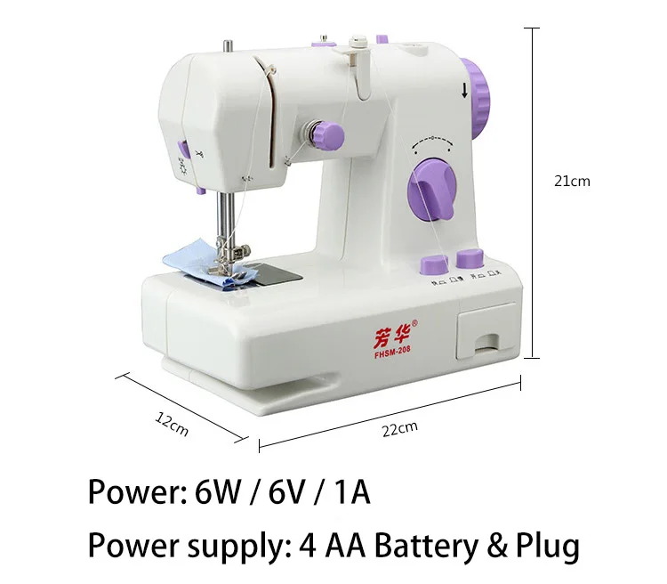 Мини электрические швейные машины с швейной машиной Аксессуары Регулируемый, автоматический стежок шитье Рукоделие беспроводные ткани инструмент
