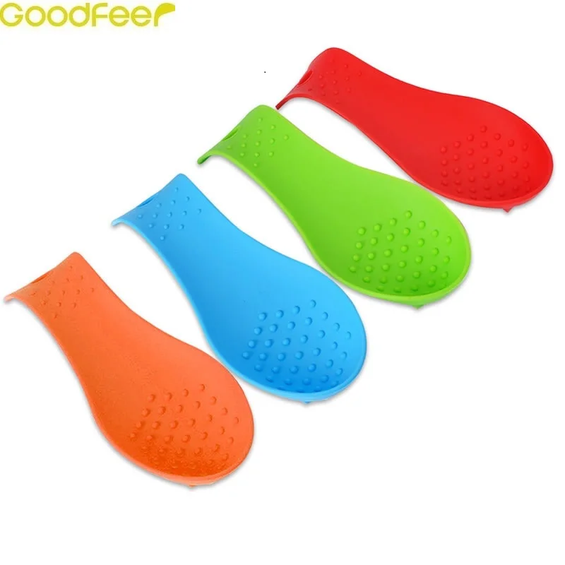 

Goodfeer Silicone Spoon Rest Waterproof Cooking Tools Placemat Mat Rest for Dining Table FDA approved Utensil Kitchen&Dining