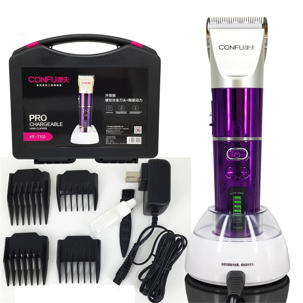 

New Professional Hair Clipper for Men Rechargeable Hair Trimmer Ceramic Titanium Blade Cutting Shaving Machine for Barber Salon