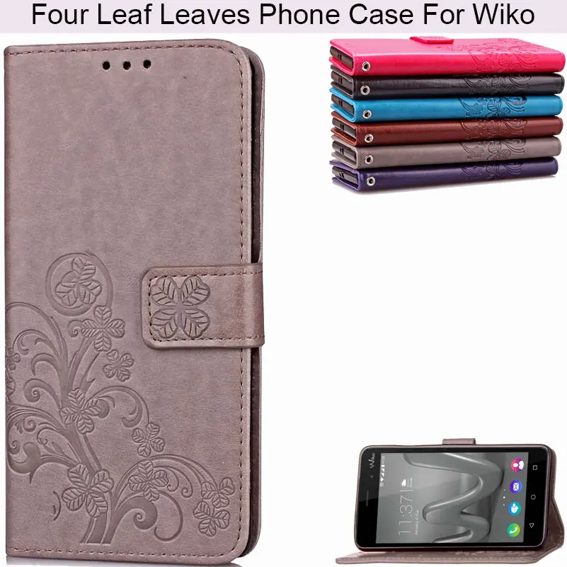 BEFOSPEY чехол для телефона из искусственной кожи с четырьмя листьями Wiko U Feel Lite Prime 3g