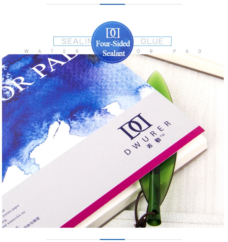 300g A3/A4/A5 Sketch Book Stationery 20Sheets Sealing Glue Watercolor Paper Notepad For Painting Drawing School Art Stationery