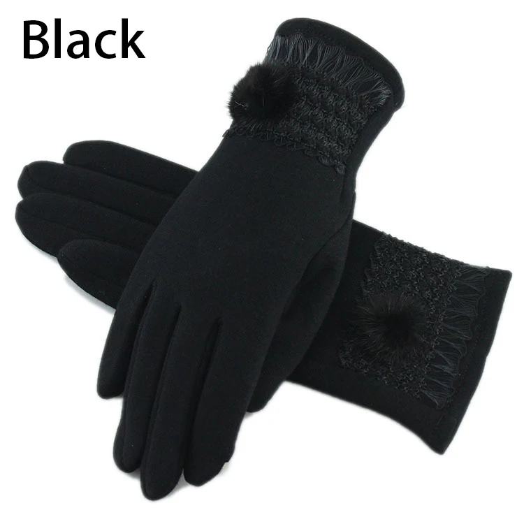 Yheternal Модные женские зимние перчатки женские Девушки сенсорный экран варежки плюшевая подкладка перчатки теплые варежки