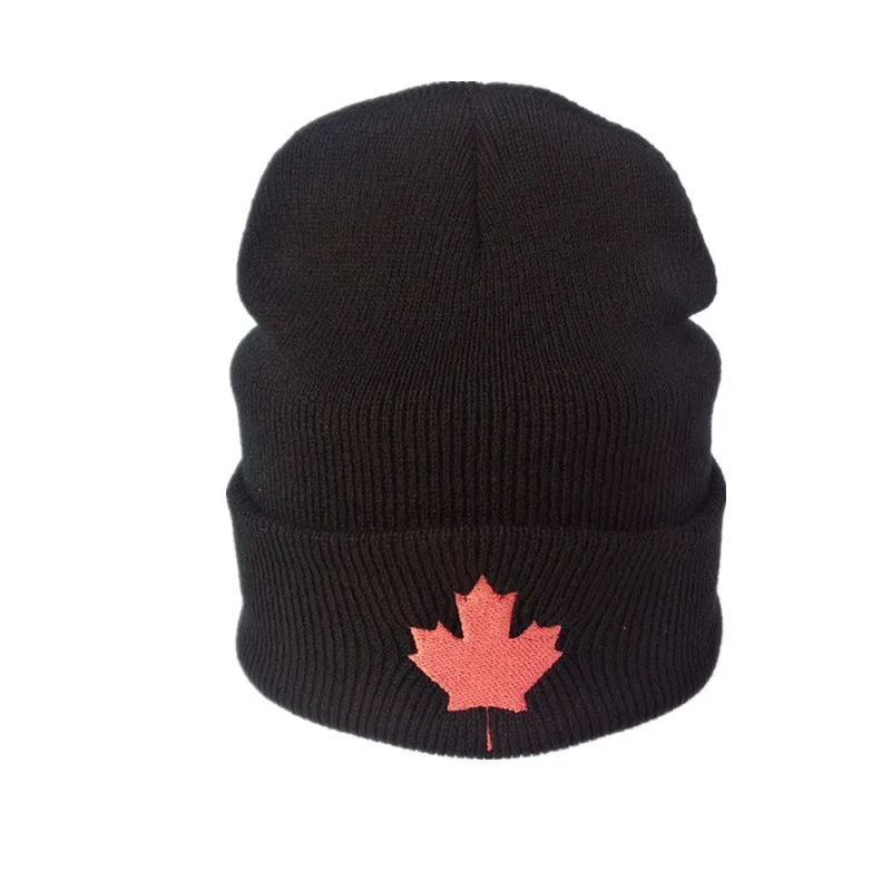 

Maple leave New Fashion Winter Warm Baby Hats Baby Cap For Children Winter Knitted Hat Kids Brand Boy Girls Hat Drop