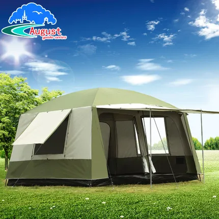 Ultralarge 6 10 12 double layer outdoor 2living rooms and 1hall family font b camping b