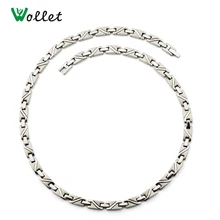 Wollet Christmas Gift Men Jewelry Magnetic Infrared Germanium Mens Titanium Necklace