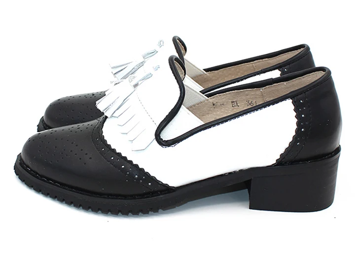 Handmade Oxfords Genuine Leather Ladies Shoes Full Season Casual Loafers Women Flats 2017 Tassel Moccasin Shoes Woman Size 32-43 (13)