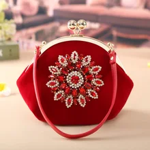 2016 New Sale Open Pocket Single Inlaid High-grade Matte Bride Wedding Banquet Evening Bag In Hand Spot On Behalf Of Cheongsam