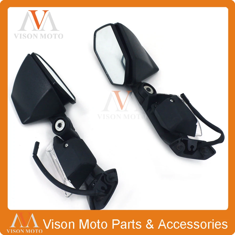 Motorcycle Side Mirror Rearview Turn Signal Rear View For KAWASAKI ZX10R ZX-10R 2008 2009 2010 2011 ZX6R ZX-6R 2005 2006 2007 08 Motorcycle Side Mirror Rearview Turn Signal Rear View For KAWASAKI ZX10R ZX-10R 2008 2009 2010 2011 ZX6R ZX-6R 2005 2006 2007 08