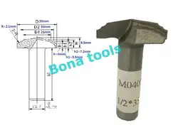 1/2 "(12.7 мм) хвостовика карбида вольфрама маршрутизатор бит древесины Деревообработка резак Обрезка нож Формирование фрезы Гравировка