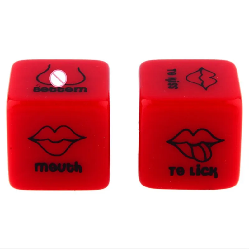 Из 2 предметов Забавный красный кубики для секс-игр Романтика Любовь Юмор вечерние азартные игры взрослые игры Секс-игрушки эротический