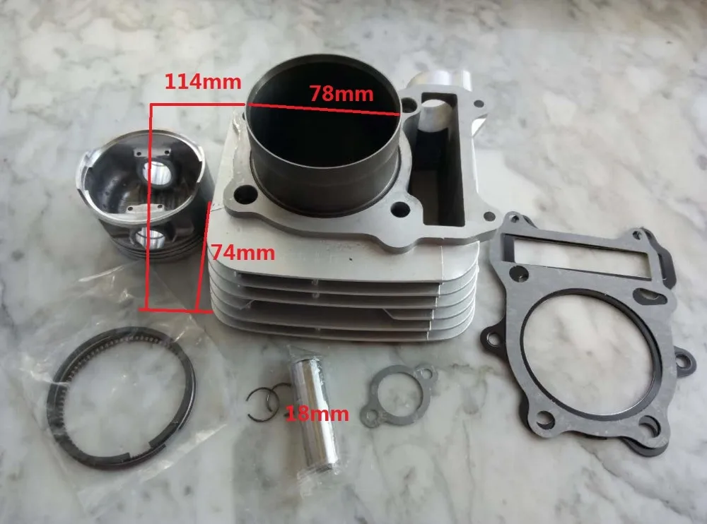 1993- GN250 модифицированное обновление до GN300 300CC большой диаметр 78 мм комплекты цилиндра мотоцикла с поршнем и 18 мм штифтом