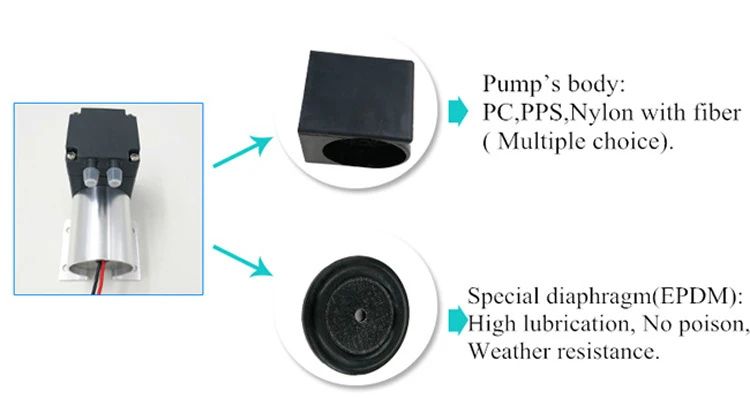 12 24 V Вольт мини Бесщеточный DC мембранный воздушный насос& всасывающий вакуумный насос