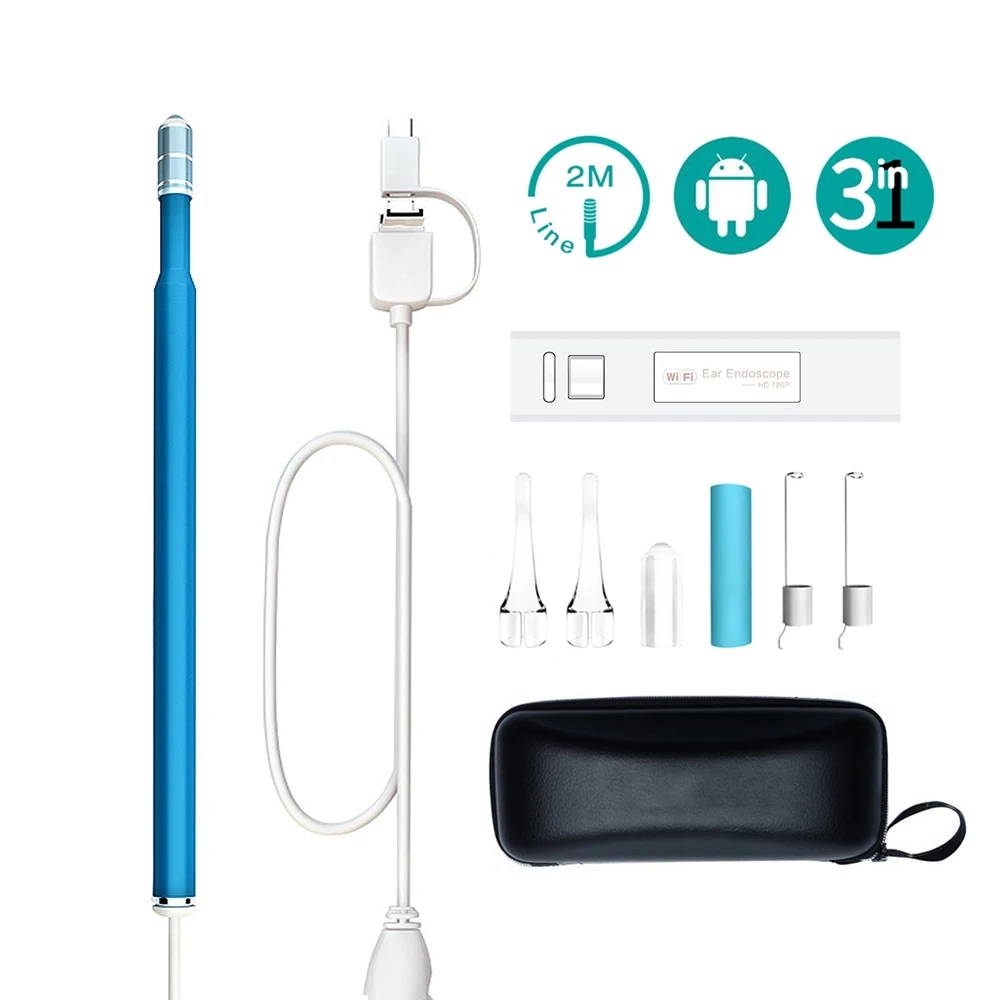 HD визуальный инструмент для чистки ушей мини-камера отоскоп ушной уход за здоровьем USB Ушная Очищающая эндоскоп камера 5,5 мм 720 P для IOS Android