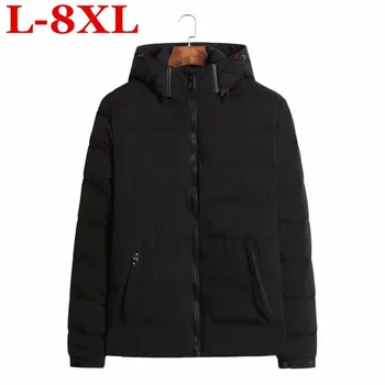 

plus size 10XL 9XL 8XL New Men Winter Jacket Fashion Thermal Down Cotton Parkas Male Casual Hoodies Brand Clothing Warm Coat