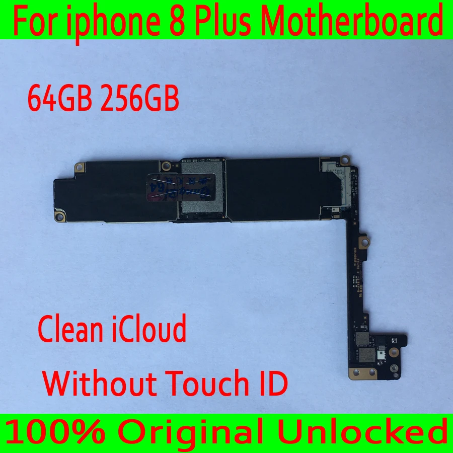 

100% Original unlocked for iphone 8 Plus Motherboard without Touch ID,Good Tested for iphone 8 Plus 8p Mainboard unlocked+Chips