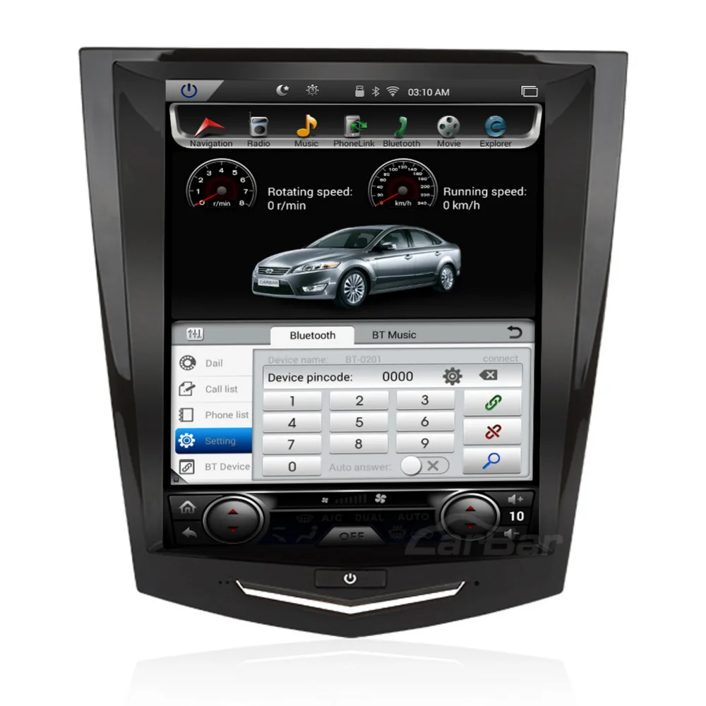 10," вертикальный огромный экран 1024*768 Android автомобильный DVD gps навигатор радио плеер для Cadillac SRX ATS ATS-L XTS CTS 2013