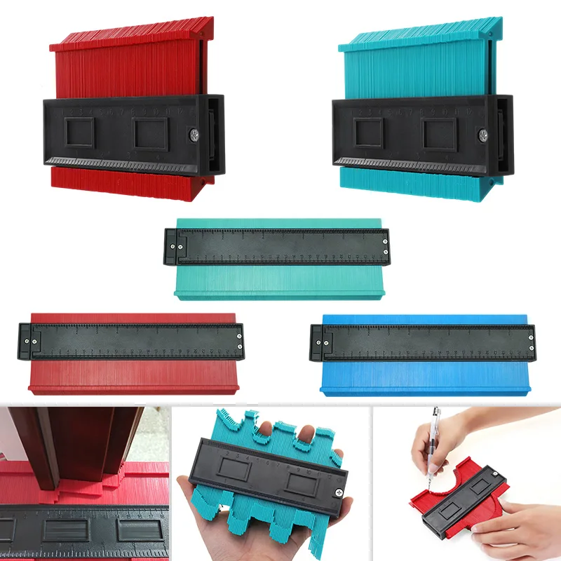 

5/10inch Contour Profile Gauge Tiling Laminate Tiles Edge Shaping Wood Measure Ruler ABS Contour Gauge Duplicator