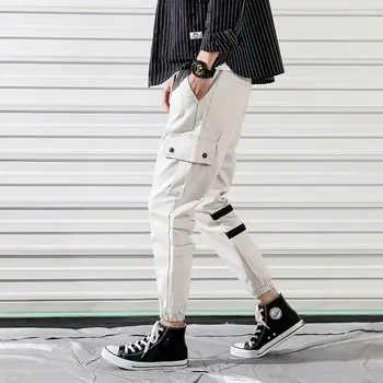 

Hip Hop Men Pants Streetwear Fashion Cargo Pant Casual Pants Male Harem Trousers Jogger Sweatpants Men Pants With Side Pocket