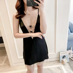 Qweek Ropa de Dormir de Encaje de Satén Camisón Sexy sin Respaldo Camisón Vestido de las Señoras con Cuello en V Camisón Sexy Lencería Camisón Camisón Mujeres Qweek Ropa de Dormir de Encaje de Satén Camisón Sexy sin Respaldo Camisón Vestido de las Señoras con Cuello en V Camisón Sexy Lencería Camisón Camisón Mujeres