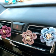 1 шт. Клевер Романтический освежитель воздуха камелии с зажимом автомобильный Стайлинг духи для кондиционера Вентиляционный Выход с 2 духами бесплатно