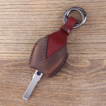 Cover chiave telecomando per VW Volkswagen Polo Golf Passat Bora Jetta Sharan SKODA 4 Cover chiave telecomando per VW Volkswagen Polo Golf Passat Bora Jetta Sharan SKODA - KEYYOU 2 Pulsante In Vera Pelle Auto chiave A Distanza della copertura di Caso Per