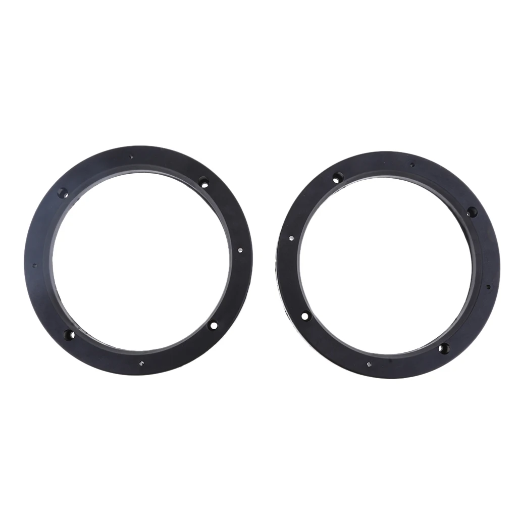 2pcs Universal Black 6.5inch Car Stereo Audio Speaker Mounting Spacer Rings Adaptor
