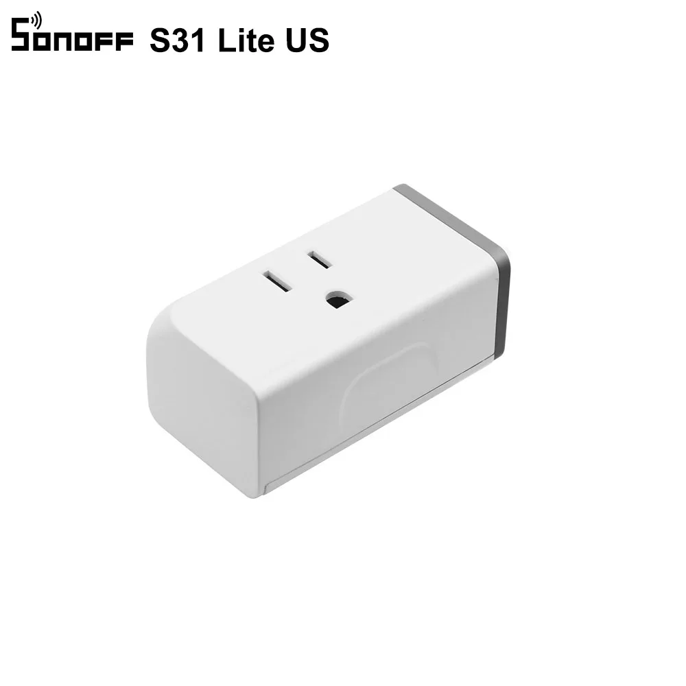 Sonoff S31 Lite US 15A мини умная Wi-Fi розетка беспроводной умный переключатель штекер приложение управление в любом месте работает с Alexa Google Home IFTTT