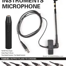M-20 Гусенек музыкальный инструмент MIC/с 6.3 3Pin XLR 48 В Phantom адаптер питания/