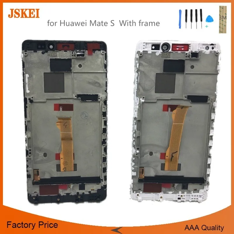 

New LCD for Huawei Mate S Display with Touch Screen Digitizer Assembly Replacement With frame and repairing tools as gift