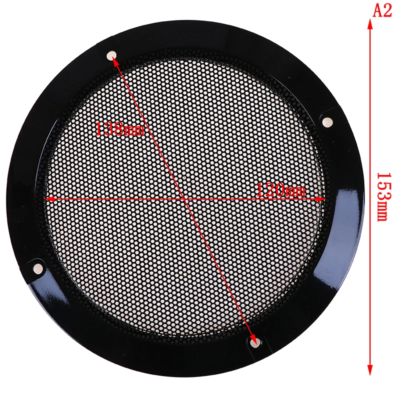 1 шт., размер: 4/5/6/8/10 дюймов черный Замена круглые Динамик защитная сетка крышка решетки круг Динамик аксессуары - Цвет: Красный