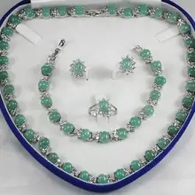 Изысканные фантазии Jewelry колье Природный Правда действительно Gem Серьги Браслет Цепочки и ожерелья кольцо(без коробки