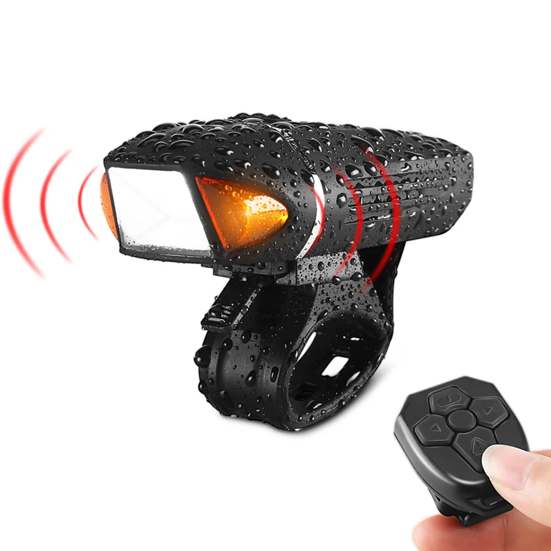 Cheap Bicycle light charging bell burglar alarm wireless remote control turn signal for bicycle handlebar light led riding accessories 0