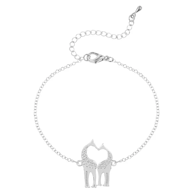 Qiming One Piece Giraffe Bracelet Women Heart Shaped Kissing Animal Qiming One Piece Giraffe Bracelet Women Heart Shaped Kissing Animal Bracelets Love Bangle Jewelry For S