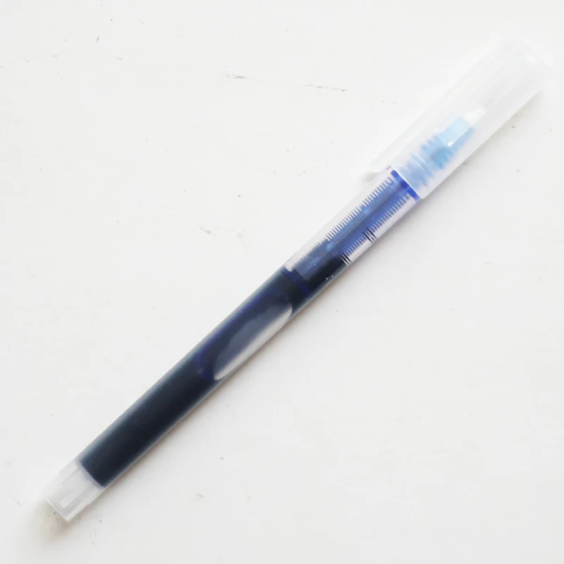 7 цветов, прямая жидкая гелевая ручка, простой стиль, художественный шрифт, креативная быстросохнущая ручка для подписи, школьный офисный инструмент для письма - Цвет: Navy Blue