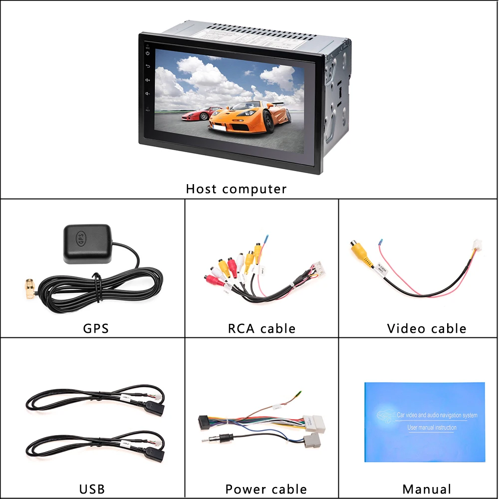 Discount Camecho 2 din Car Radio Multimedia Player Android 6.0 GPS Navigation 7003RC Autoradio 7"HD Touch Screen Car accessories Camera 5