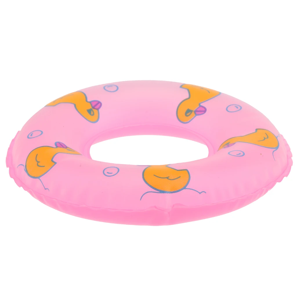 1/6 Scale Dollhouse Miniature Swim Ring for Blythe BJD Dolls 2pcs Pink & Blue