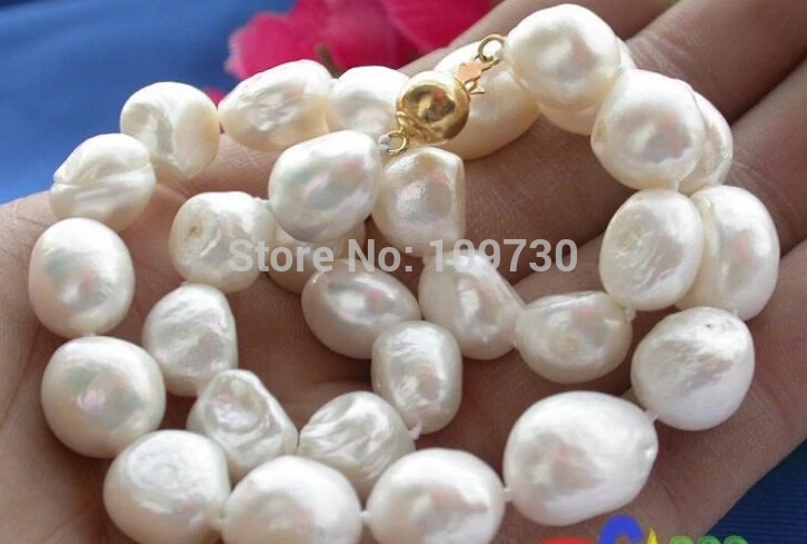 

Jewelr 003074 17" 18mm WHITE BAROQUE FRESHWATER PEARL NECKLACE