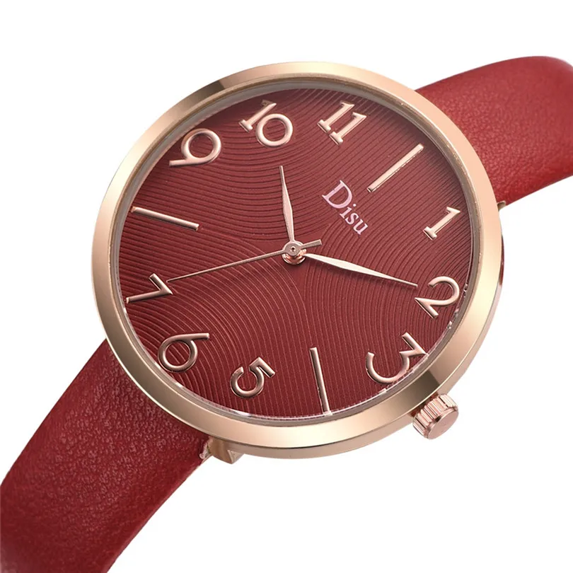 Luxury Fashion Lady Leather Belt Watch Creative Number Analog Quartz Watch Women Watches Bracelet Watch Ladied #4m19 (8)