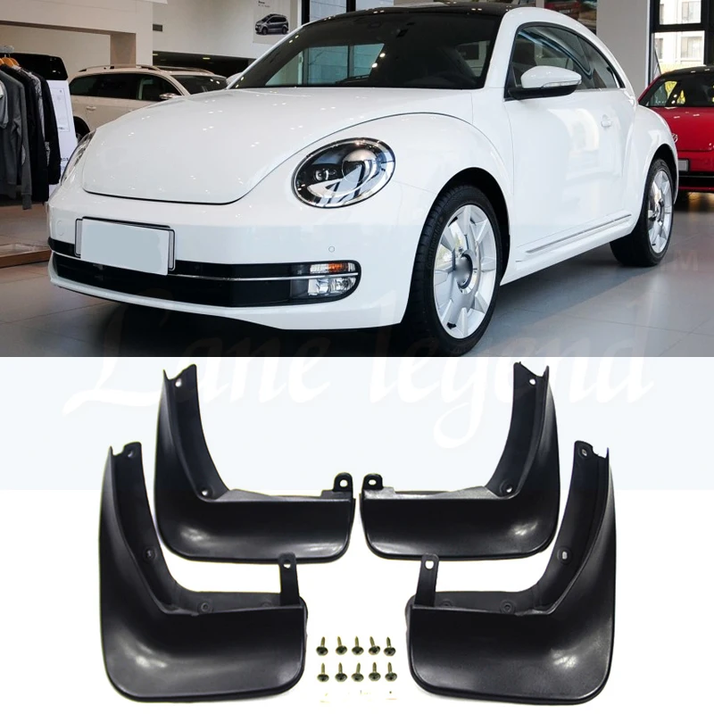 

Set Molded Mud Flaps For VW Beetle (A5) 2012-2018 Mudflaps Splash Guards Front Rear Mud Flap Mudguards 2013 2014 2015 2016