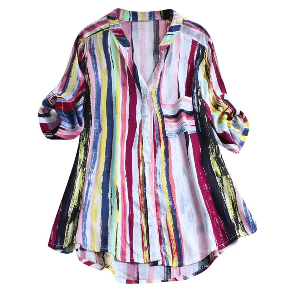 Г. MAXIORILL Новая женская рубашка с вышивкой на пуговицах, короткий рукав, карман, топ,, T33