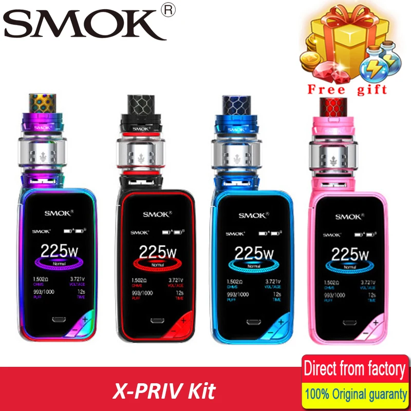 New In stock SMOK X PRIV Kit with 8ml TFV12 Prince Tank Vaporizer 225W X PRIV