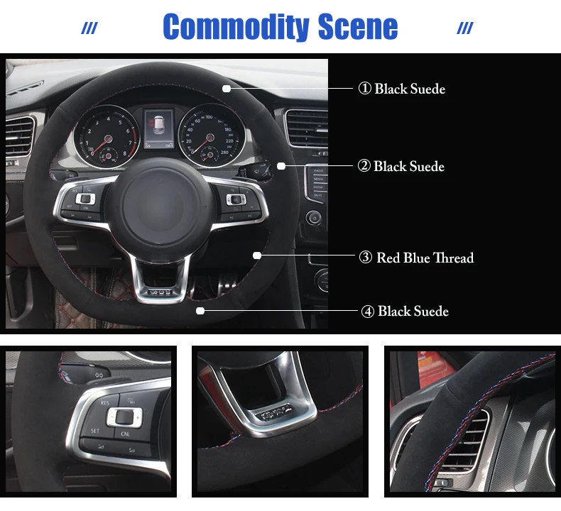 for VW MK7 steering wheel cover