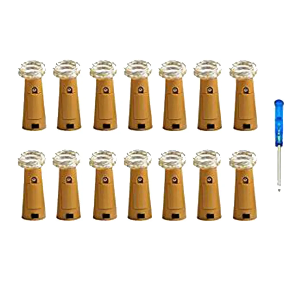 

14Pcs Cork Shaped LED Night Light Starry Light Wine Bottle Lamp For Party many Decor Party Valentines Holiday Curtain light