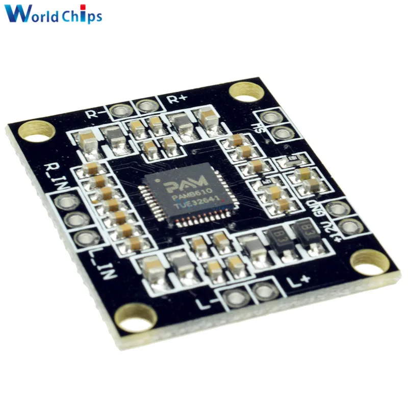 

diymore PAM8610 digital power amplifier board 2 x15w dual channel stereo mini class D power amplifier board Miniature Module