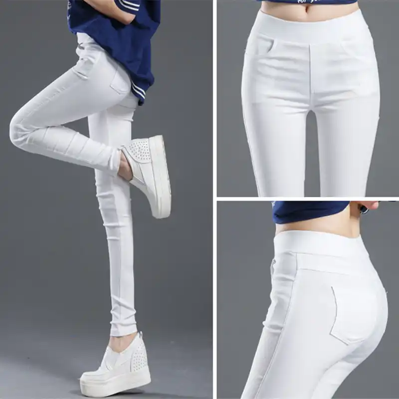 White pencil pants Clearance