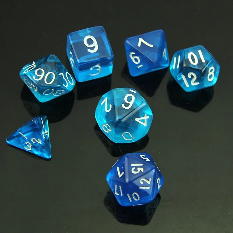 

7* Polyhedral Sided Die D4 D6 D8 D10 D12 D20 Dice Game For Dungeons&Dragons Gift